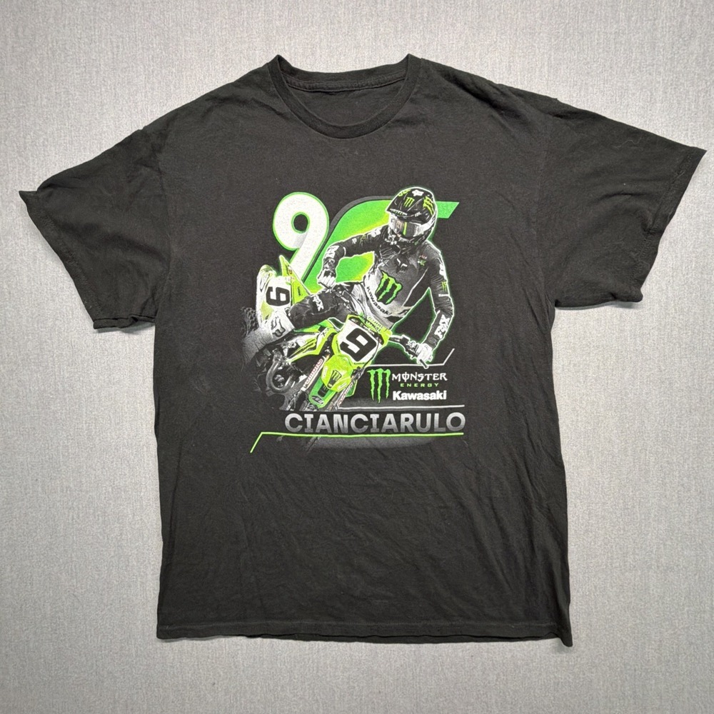 Kawasaki Monster Energy Men's Large Black Short Sleeve T-Shirt